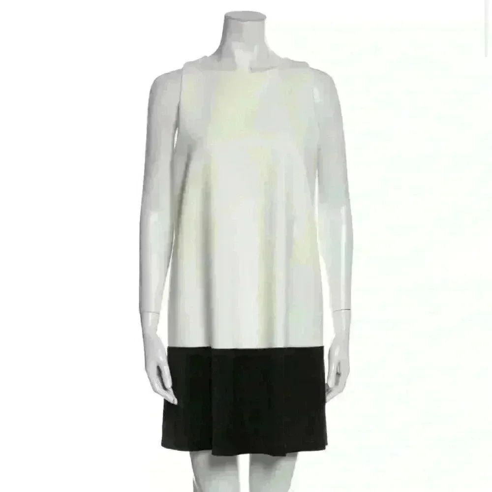 Alice & Olivia Vintage Black White Colorblock Shift Mini Dress